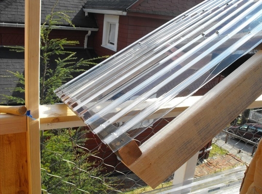 Clear  Corrugated Polycarbonate Panels , Corrugated Skylight Panels